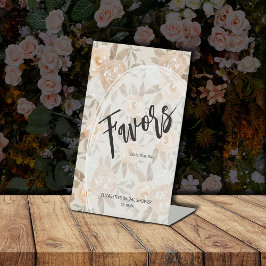 Rustieke perzikbloemen GUNS Vrijgezellenfeest Reclamebord Met Voetstuk