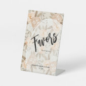 Rustieke perzikbloemen GUNS Vrijgezellenfeest Reclamebord Met Voetstuk (Voorkant)