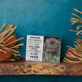 Rustieke Pet Cat Memorial Foto Quote Keepsake Fotoplaat (Zijkant)