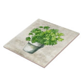 Rustieke peterselie Kruiden Neutrale  Waterverven Tegeltje (Zijkant)