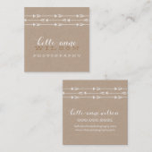 RUSTIEKE PIJL PATROON schattig boho wit kraft Vierkante Visitekaartje (Voorkant / Achterkant)