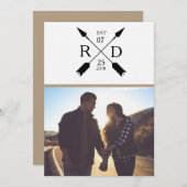 Rustieke Pijl | Save the Date | Foto Bruiloft (Voorkant / Achterkant)