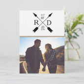 Rustieke Pijl | Save the Date | Foto Bruiloft (Staand voorkant)