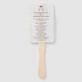 Rustieke Pijlen Rood Hart Trouwen Handwaaier (Voorkant)