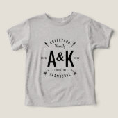 Rustieke Pijlfamilie Monogram Boerderij (Design voorkant)