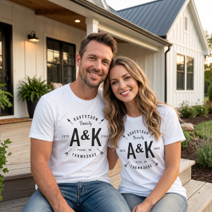 Rustieke Pijlfamilie Monogram Boerderij T-shirt