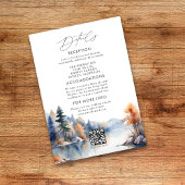 Rustieke Pijnbomen Advent Huwelijk uitnodiging det Informatiekaartje