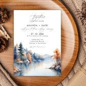 Rustieke Pijnbomen Avontuur Huwelijksuitnodiging Kaart