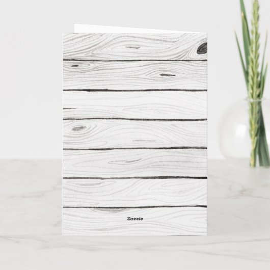 Rustieke pijnbomen Gelukkige Verjaardag Kaart (Achterkant)