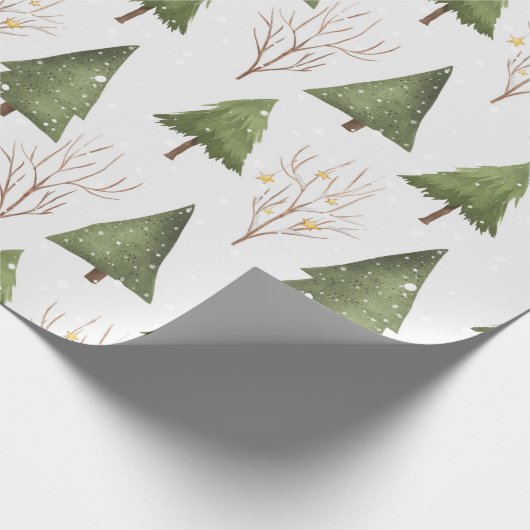 Rustieke pijnbomen in Natuur Cadeaupapier (Hoek)