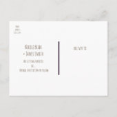 Rustieke pijnboom Elegante Trouw Huwelijksaankondi Aankondigingskaart (Achterkant)