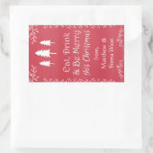 Rustieke Pine Christmas Holiday Wine Gift Label La (Tas)