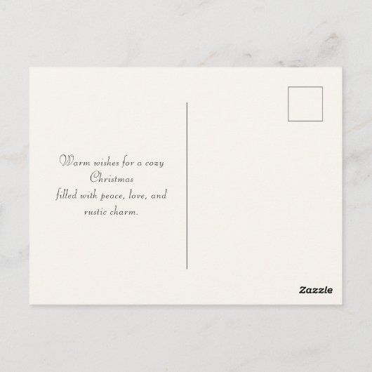 Rustieke Pine Cone Merry Christmas  Briefkaart (Achterkant)