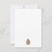 Rustieke Pine Cones Winter Bloemen Kerstbruiloft Save The Date (Achterkant)