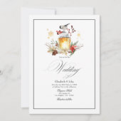 Rustieke Pine en Spruce Winter Wonderland Wedding Kaart (Voorkant)