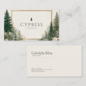 Rustieke Pine Forest Winter Woodland Visitekaartje (Voorkant / Achterkant)