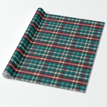 Rustieke Pine Green & Wine Red Plaid Geruit