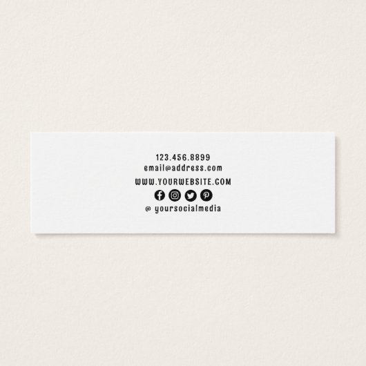 Rustieke Pine Mountain · Oorbel Hoops Studs Displa Mini Visitekaartjes (Achterkant)