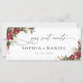 Rustieke Pine Poinsettia Trouwhoofd Tafel (Voorkant)