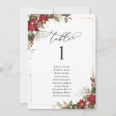 Rustieke Pine Poinsettia Wedding Zitting Grafiek K (Voorkant)