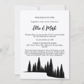 Rustieke Pine Tree Forest Outdoor Wedding Kaart (Voorkant)