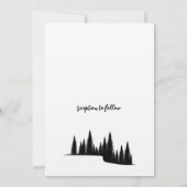 Rustieke Pine Tree Forest Outdoor Wedding Kaart (Achterkant)