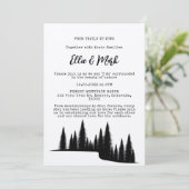 Rustieke Pine Tree Forest Outdoor Wedding Kaart (Staand voorkant)
