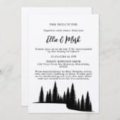 Rustieke Pine Tree Forest Outdoor Wedding Kaart (Voorkant / Achterkant)
