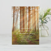 Rustieke Pine Tree Forest Summer Country Wedding Kaart (Staand voorkant)