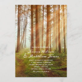 Rustieke Pine Tree Forest Summer Country Wedding Kaart
