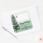 Rustieke Pine Tree Mint Green Gift Label van famil (Envelop)