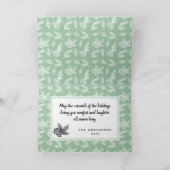 Rustieke Pine Tree Mint Vakantie Foto Groet Kaart (Binnen)