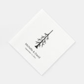 Rustieke Pine Tree Modern Boho Casual bruiloft Servet (Hoek)