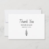 Rustieke Pine Tree Modern Casual bruiloft Bedankkaart (Voorkant)