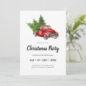Rustieke  Pine Tree Red Truck Kerstfeest Kaart (Staand voorkant)