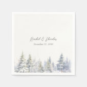 Rustieke Pine Tree Wedding Servet (Voorkant)