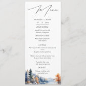 Rustieke Pine Trees Adventure Wedding Menu (Voorkant)