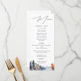 Rustieke Pine Trees Adventure Wedding Menu