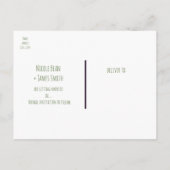 Rustieke Pine Trees Eenvoudig Land Save the Date Aankondigingskaart (Achterkant)