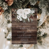 Rustieke Pine Winter Wedding Kaart