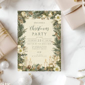 Rustieke Pinecone Candle Kerstmis Kaart