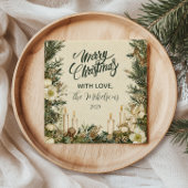 Rustieke Pinecone Candle Kerstmis Servet