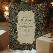 Rustieke Pinecone Evergreen Kerstmis Kaart