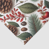 Rustieke Pinecone Kerstmis Tissuepapier (Detail)
