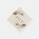 Rustieke Pinecone kerstvakantie papier Servet (Hoek)