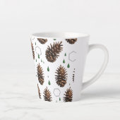 Rustieke Pinecone Small Latte Mok | Woodland Holid (Rechts)