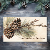 Rustieke Pinecones | Bospijnboomkegel Visitekaartje