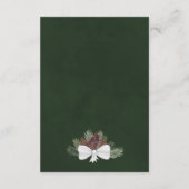 Rustieke Pinecones Bruiloft QR Code Details Informatiekaartje (Achterkant)