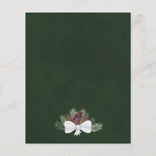 Rustieke Pinecones BUDGET Uitnodiging voor de brui (Achterkant)