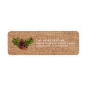 Rustieke Pinecones en takken Etiket (Voorkant)